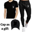 en's Black Dri Fit Track Suit with Deer Logo Cap